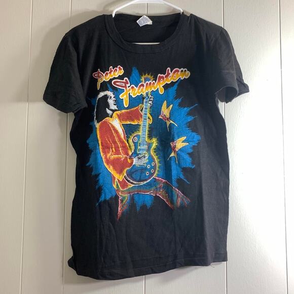 1979 PETER FRAMPTON In Concert double sided single stitch graphic tee shirt M - Picture 2 of 8